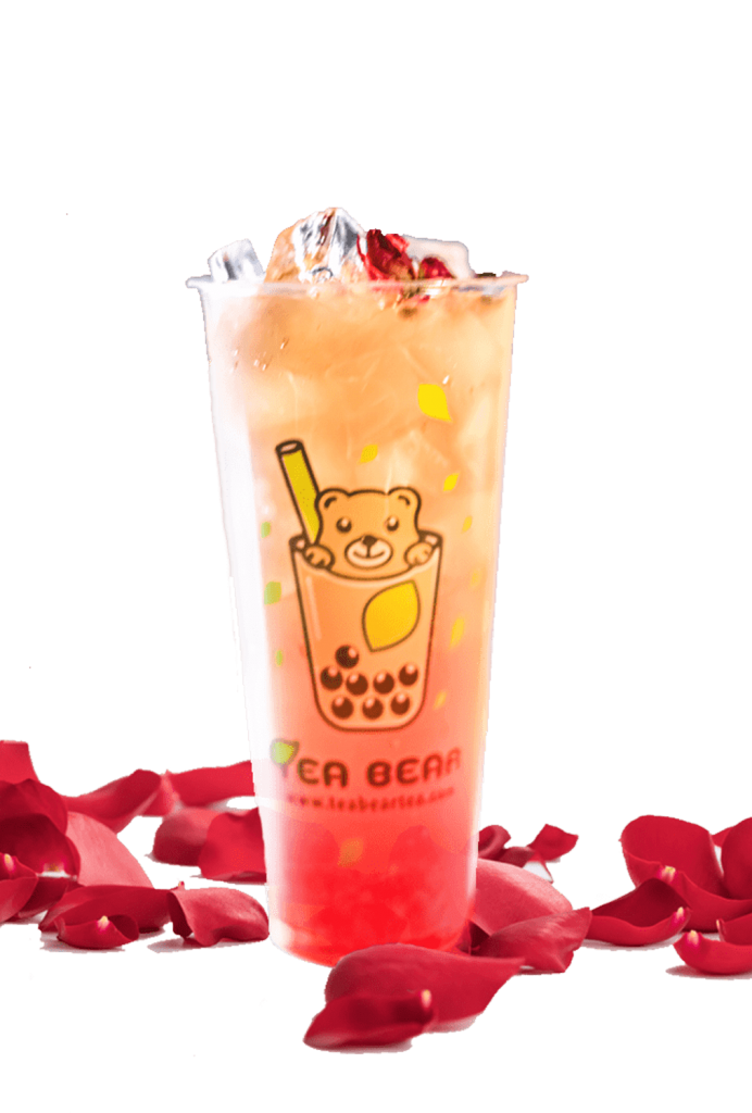 Rose, Green Red Tea Boba Tea in Cypress TX, Bubble Tea in Cypress TX Tea Bear Teahouse